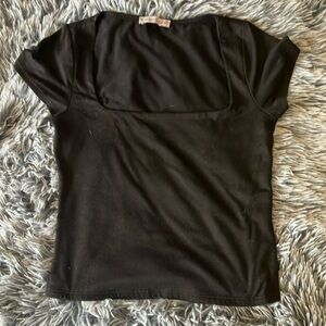 Sincerely Jules Black Fitted Cap Sleeve T-Shirt